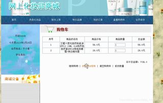 JSP SQL网上化妆品商城,网上商城系统